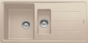 Franke 114.0276.137 Lavello Cucina 1 Vasca E Mezza Da Incasso Con Gocciolatoio Reversibile Larghezza 97 Cm Materiale Fragranite Serie Boston Bfg