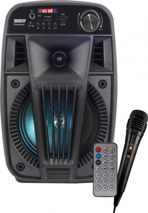 V Singer Casse Attive Trolley 12 W Con Luci E Microfono Colore Nero - Ridem V Singer