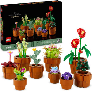 Lego 10329 Icons - Piantine Decorazione Floreale Per Casa Dalla Collezione Botanica Con Fiori Artificiali In Vaso Color Terracotta Per Adulti 18+ Anni