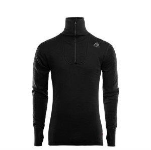 Aclima DoubleWool Polo Mens, Jet Black / Marengo S