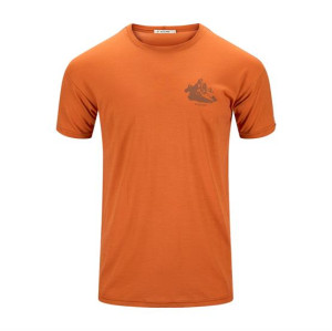 Aclima LightWool Classic Tee Mountain Mens, Apricot Orange S