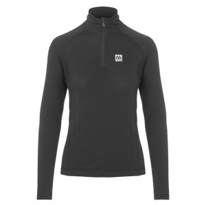 66°North Womens Grettir Zip Neck, Black