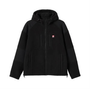 66°North Mens Tindur Shearling Zipped Hoodie, Black L