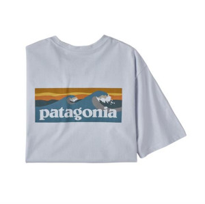 Patagonia Mens Boardshort Logo Pocket Responsibili-Tee, White XXL