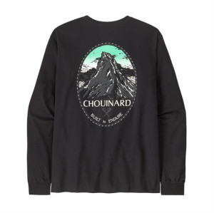 Patagonia Mens L/S Chouinard Crest Responsibili-Tee, Black XL