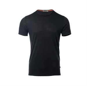 Aclima LightWool T-Shirt Round Neck Mens, Jet Black S