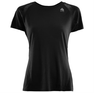 Aclima LightWool Sports T-Shirt Womens, Jet Black L