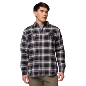 Columbia Sportswear Columbia Flare Gun Stretch Flannel Mens, Black Two Lane Tartan XL