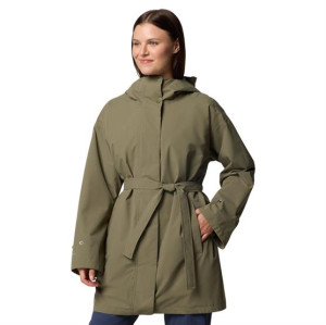 Columbia Sportswear Columbia Here And There III Trench Jacket Womens, Stone Green M