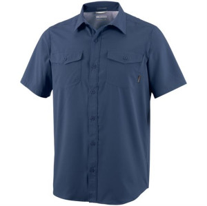 Columbia Sportswear Columbia Utilizer II Solid Short Sleeve Shirt Mens, Collegiate Navy