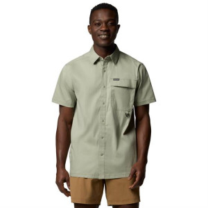 Columbia Sportswear Columbia Mens Landroamer Twill SS Shirt, Safari