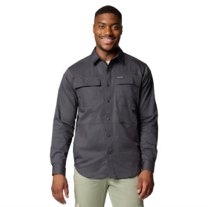 Columbia Sportswear Columbia Mens Landroamer Twill LS Shirt, Shark L