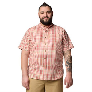 Columbia Sportswear Columbia Mens Rapid Rivers II S/S Shirt, Tuscan Multi Gingham Str. 42