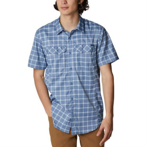Columbia Sportswear Columbia Silver Ridge Lite Plaid S/S Mens, Bluestone 42,5