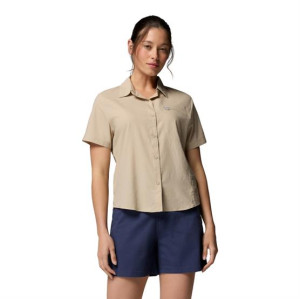Columbia Sportswear Columbia Silver Ridge Utility II SS Shirt Womens, Ancient Fossil XXL