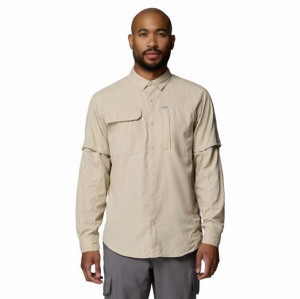Columbia Sportswear Columbia Skien Valley Long Sleeve Shirt Mens, Ancient Fossil XXL