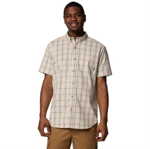 Columbia Sportswear Columbia Mens Rapid Rivers II S/S Shirt, Safari Multi Gingham Str. 36