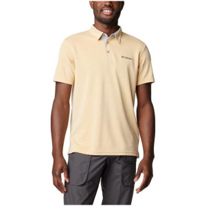 Columbia Sportswear Columbia Nelson Point Polo Mens, Light Camel Str. 36