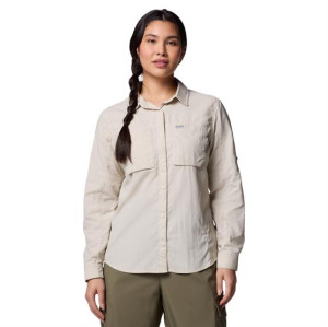 Columbia Sportswear Columbia Womens Skien Valley Long Sleeve Shirt, Dark Stone M
