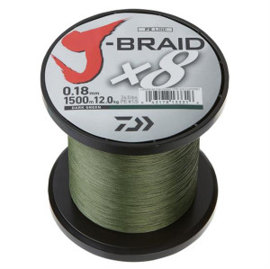 Påspoling Fletline Daiwa J-Braid x8 0,24 mm 0,20 mm