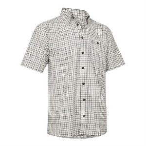 Deerhunter Mens Gavin Shirt S/S, Beige Check 45 / 46