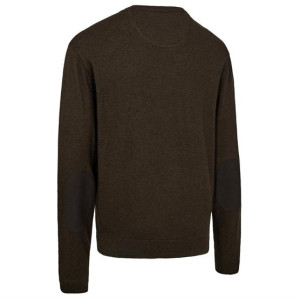 Deerhunter Mens Harrington O-Neck Knit, Brown Melange Str. 48