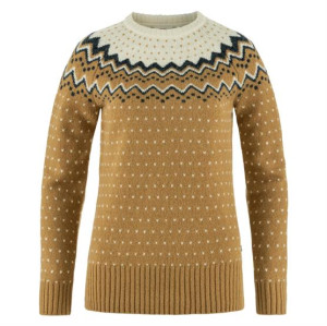 Fjällräven Övik Knit Sweater Womens, Buckwheat Brown / Chalk L