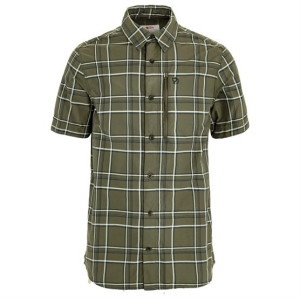 Fjällräven Abisko Hike Shirt SS Mens, Laurel Green / Chalk White S/M