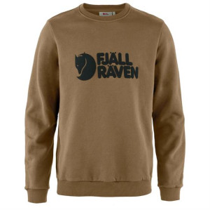 Fjällräven Logo Sweater Mens, Wood Brown M