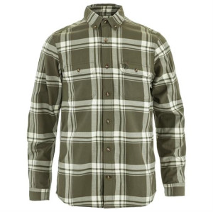 Fjällräven Övik Lite Flannel Shirt Mens, Laurel Green / Chalk White L