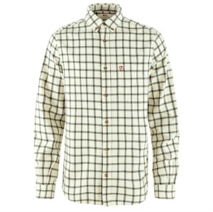 Fjällräven Övik Flannel Shirt Mens, Chalk White / Laurel Green