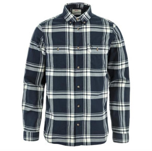 Fjällräven Övik Lite Flannel Shirt Mens, Dark Navy / Chalk White Str. 54