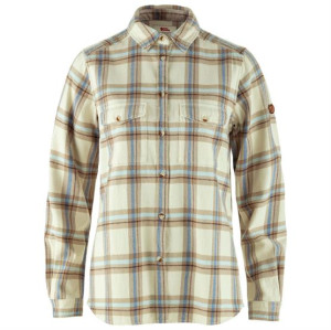 Fjällräven Övik Heavy Flannel Shirt Womens, Chalk White / Fossil Str. 48