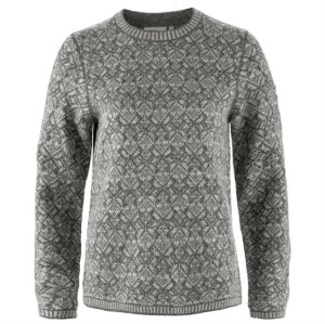 Fjällräven Snow Round Neck Sweater Womens, Grey Str. 40
