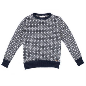 Fuza Wool Mens Bjorn Sweater, Midnight Blue 2500