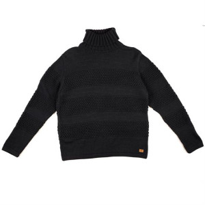 Fuza Wool Mens Nyhavn Sweater High Neck, Midnight Blue 2500