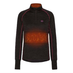 HappyHot Heated Baselayer Yukon Half Zip Woman, Black S