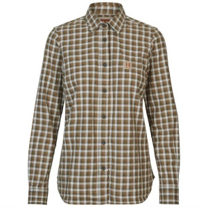 Härkila Fjell L/S Skjorte Womens, Dark Olive Check XL