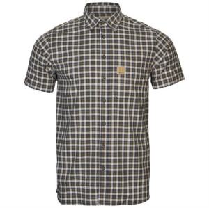 Härkila Fjell S/S Shirt Mens, Naval Blue Check XL