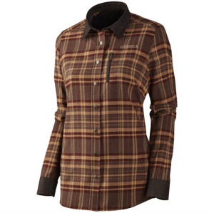 Härkila Pajala L/S Shirt Lady, Burgundy Check XXL