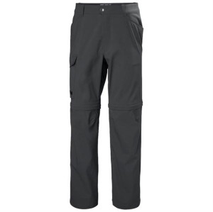 Helly Hansen Mens Elv Light Zip Off Pant, Ebony XXL