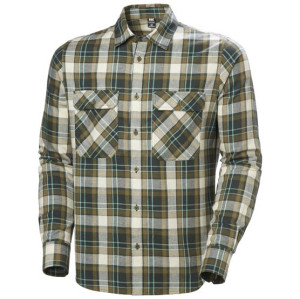 Helly Hansen Mens Lokka Flannel LS Shirt, Dark Jungle Plaid 5XL