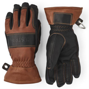 Hestra Fält Guide Glove - 5 Finger, Brown / Black Str. 8