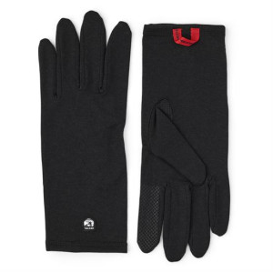 Hestra Merino Wool Liner Long - 5 Finger, Black Str. 10