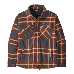 Patagonia Mens LW Insulated Fjord Flannel Shirt, Ashore / Ink Black 40 gram