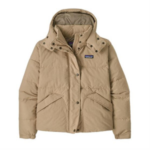 Patagonia Womens Downdrift Jacket, Oar Tan / Seabird Grey M