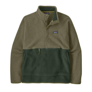 Patagonia Mens Retro Pile 1/2 Snap P/O, Old Growth Green M