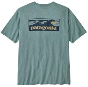 Patagonia Mens Boardshort Logo Pocket Responsibili-Tee, Blue Sage XXL