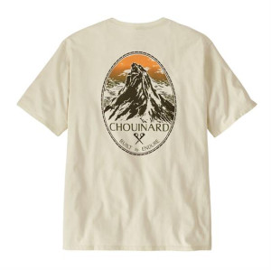 Patagonia Mens Chouinard Crest Pocket Responsibili-Tee, Birch White L