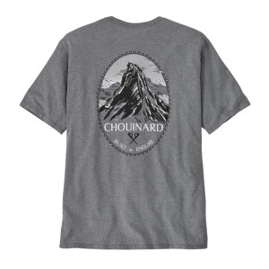 Patagonia Mens Chouinard Crest Pocket Responsibili-Tee, Gravel M